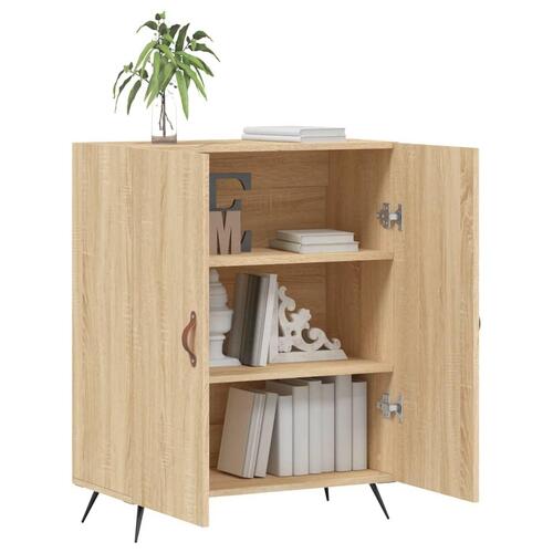Skænk 69,5x34x90 cm konstrueret træ sonoma-eg