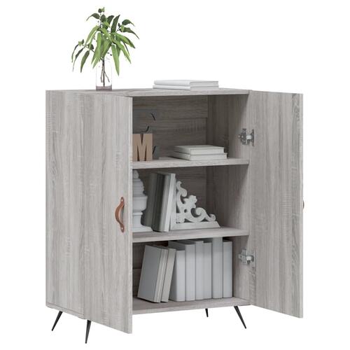 Skænk 69,5x34x90 cm konstrueret træ grå sonoma-eg