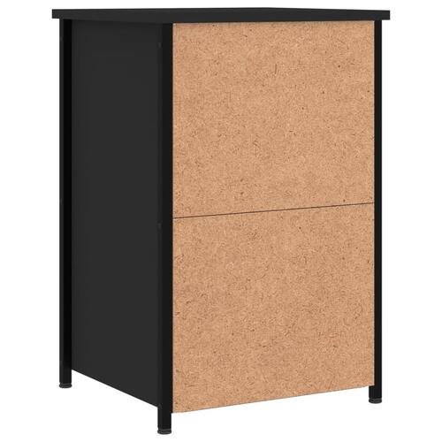 Sengebord 40x36x60 cm konstrueret træ sort
