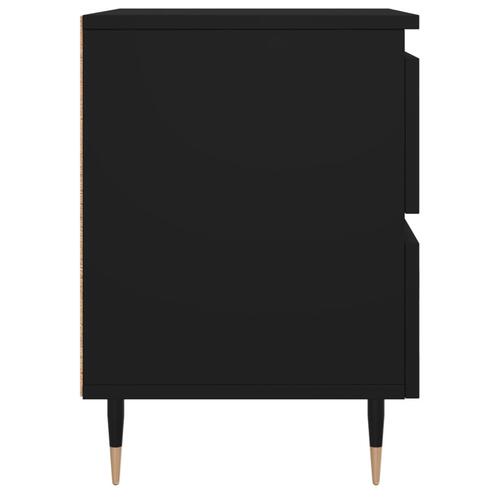 Sengebord 40x35x50 cm konstrueret træ sort