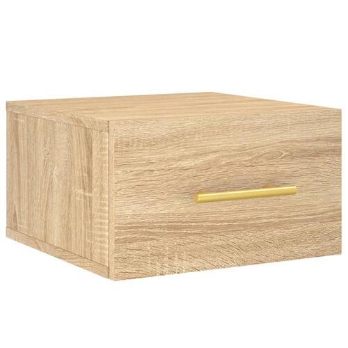 Væghængt sengebord 35x35x20 cm sonoma-eg