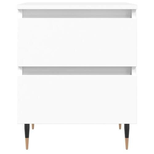 Sengeborde 2 stk. 40x35x50 cm konstrueret træ hvid