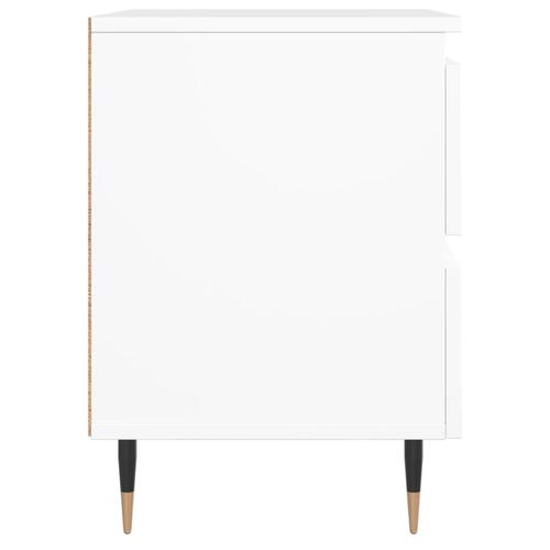 Sengeborde 2 stk. 40x35x50 cm konstrueret træ hvid