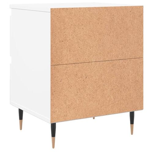 Sengeborde 2 stk. 40x35x50 cm konstrueret træ hvid