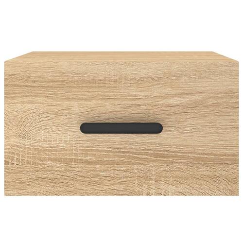 Væghængt sengebord 35x35x20 cm sonoma-eg