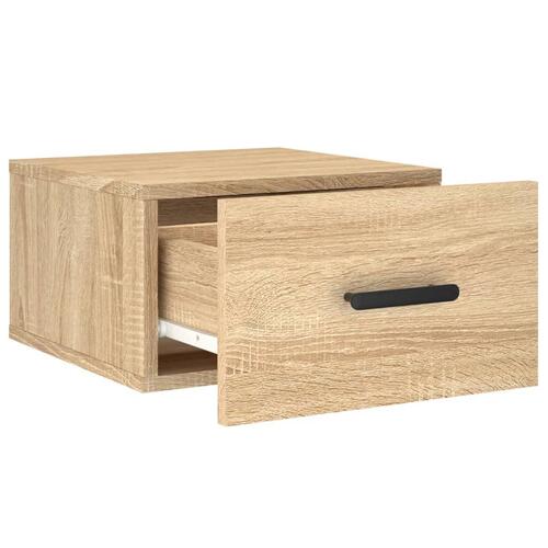 Væghængt sengebord 35x35x20 cm sonoma-eg