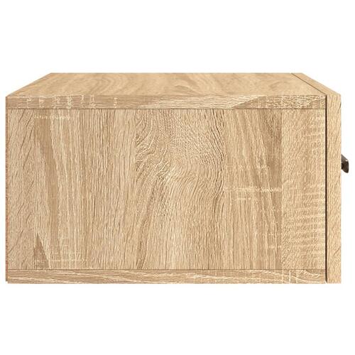 Væghængt sengebord 35x35x20 cm sonoma-eg