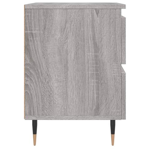 Sengeborde 2 stk. 40x35x50 cm konstrueret træ grå sonoma-eg
