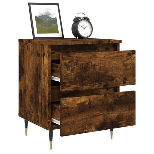 Sengeborde 2 stk. 40x35x50 cm røget egetræsfarve