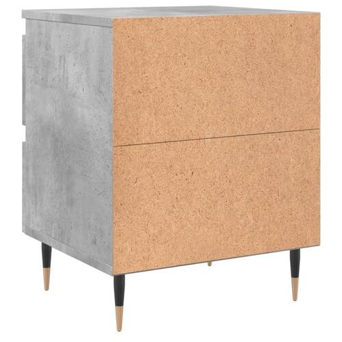 Sengeborde 2 stk. 40x35x50 cm konstrueret træ betongrå