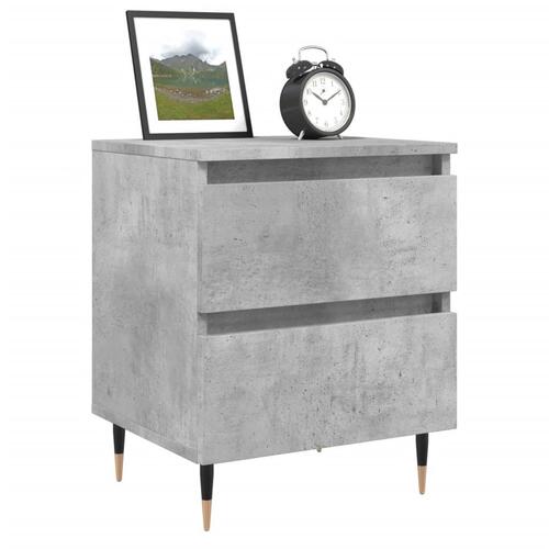 Sengebord 40x35x50 cm konstrueret træ betongrå
