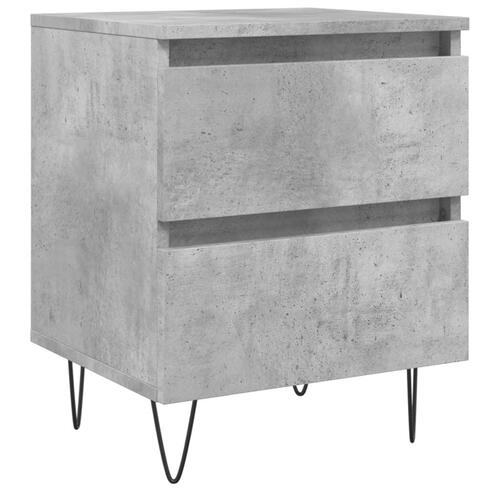 Sengebord 40x35x50 cm konstrueret træ betongrå