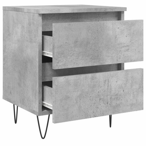 Sengebord 40x35x50 cm konstrueret træ betongrå