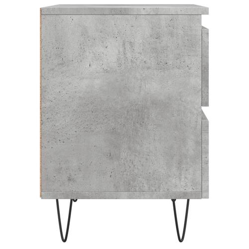 Sengebord 40x35x50 cm konstrueret træ betongrå