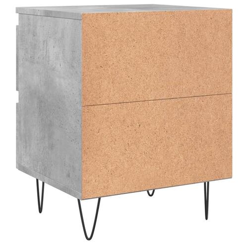 Sengebord 40x35x50 cm konstrueret træ betongrå
