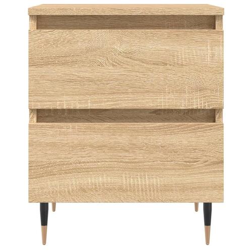 Sengeborde 2 stk. 40x35x50 cm konstrueret træ sonoma-eg