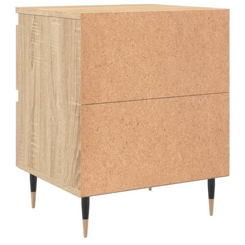 Sengeborde 2 stk. 40x35x50 cm konstrueret træ sonoma-eg