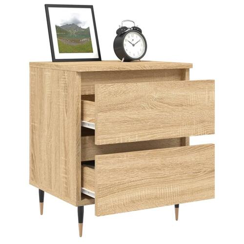 Sengebord 40x35x50 cm konstrueret træ sonoma-eg