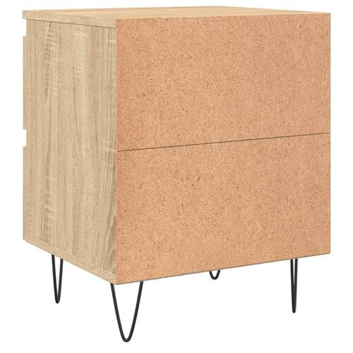 Sengebord 40x35x50 cm konstrueret træ sonoma-eg