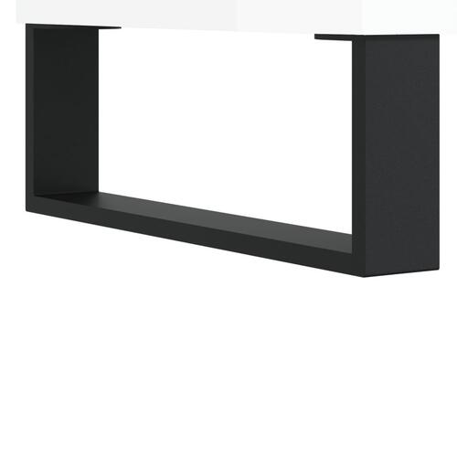 Sengeskabe 2 stk. 40x35x50 cm konstrueret træ hvid højglans