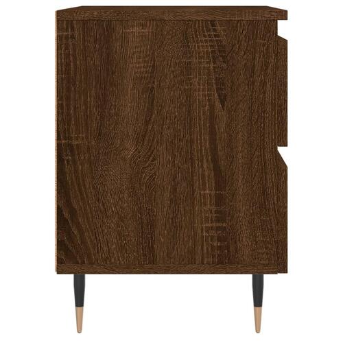 Sengebord 40x35x50 cm konstrueret træ brun egetræsfarve