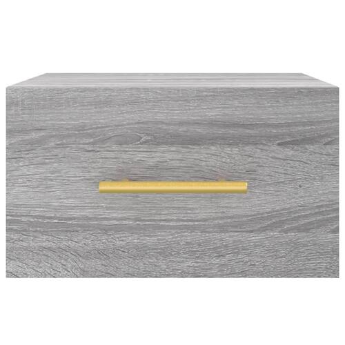 Væghængt sengebord 35x35x20 cm grå sonoma-eg
