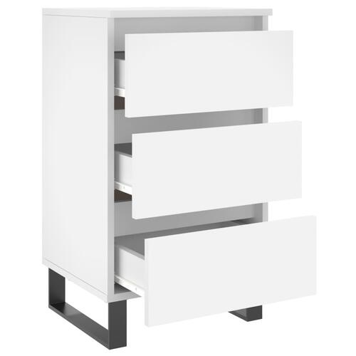 Sengeborde 2 stk. 40x35x69 cm konstrueret træ hvid