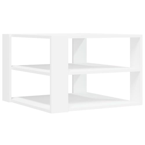 Sofabord 59,5x59,5x40 cm konstrueret træ hvid