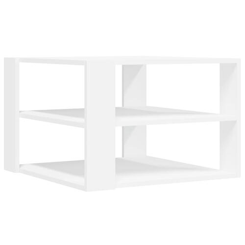 Sofabord 59,5x59,5x40 cm konstrueret træ hvid