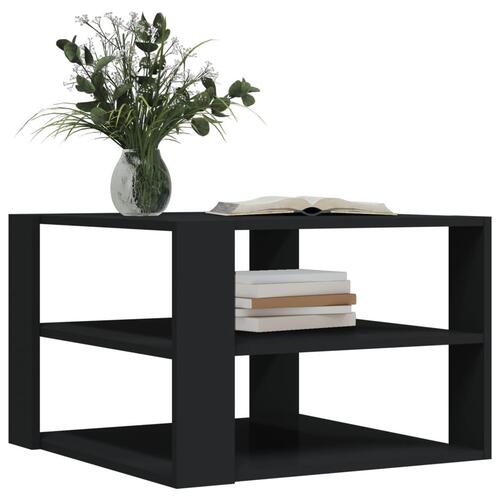 Sofabord 59,5x59,5x40 cm konstrueret træ sort