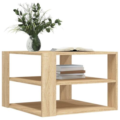 Sofabord 59,5x59,5x40 cm konstrueret træ sonoma-eg