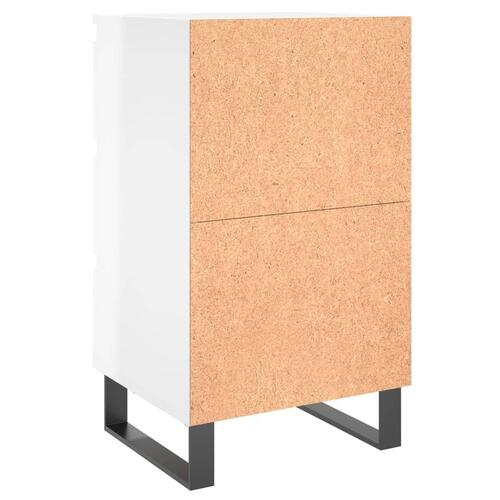 Sengeskabe 2 stk. 40x35x69 cm konstrueret træ hvid højglans