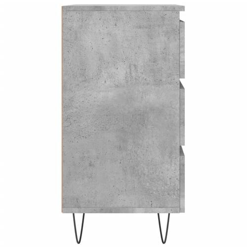Sengeborde 2 stk. 40x35x69 cm konstrueret træ betongrå