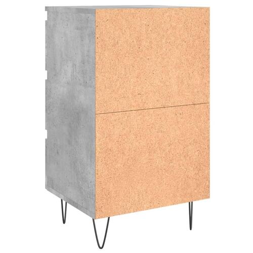 Sengeborde 2 stk. 40x35x69 cm konstrueret træ betongrå