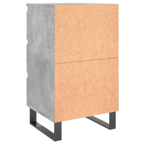 Sengeborde 2 stk. 40x35x69 cm konstrueret træ betongrå