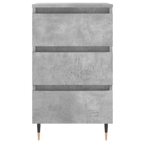Sengeborde 2 stk. 40x35x69 cm konstrueret træ betongrå