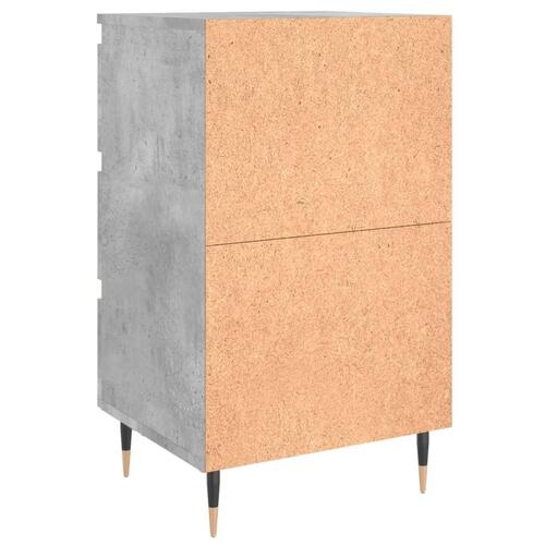 Sengeborde 2 stk. 40x35x69 cm konstrueret træ betongrå