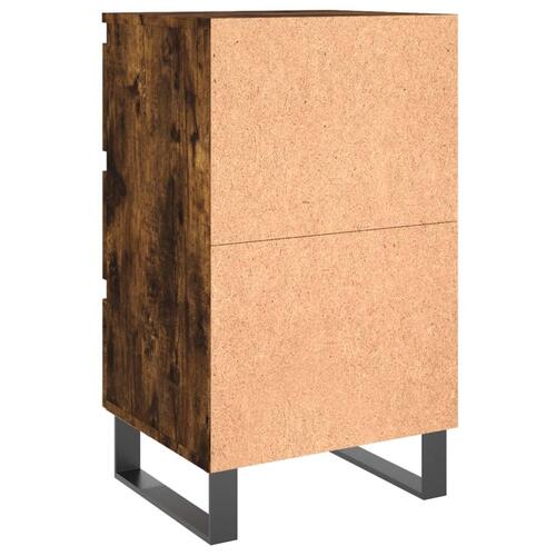 Sengeborde 2 stk. 40x35x69 cm konstrueret træ røget egetræ