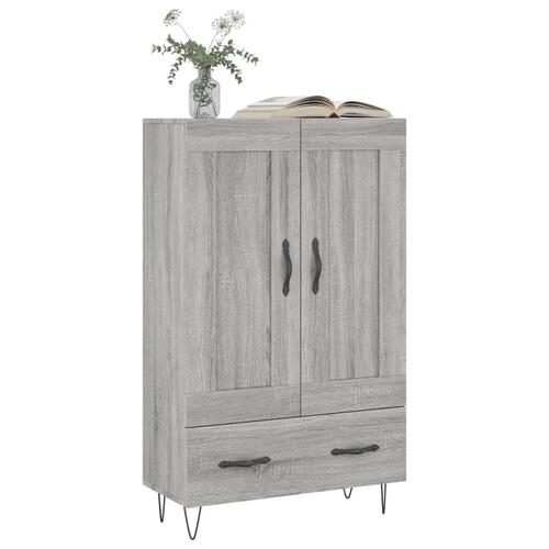 Skab 69,5x31x115 cm konstrueret træ grå sonoma-eg