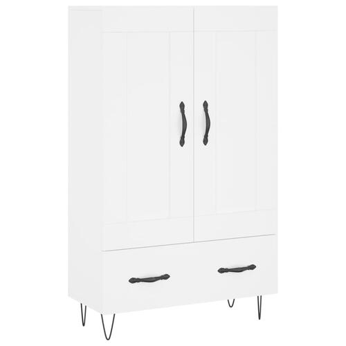 Skab 69,5x31x115 cm konstrueret træ hvid