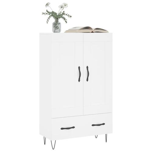 Skab 69,5x31x115 cm konstrueret træ hvid