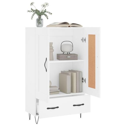 Skab 69,5x31x115 cm konstrueret træ hvid