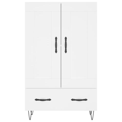 Skab 69,5x31x115 cm konstrueret træ hvid