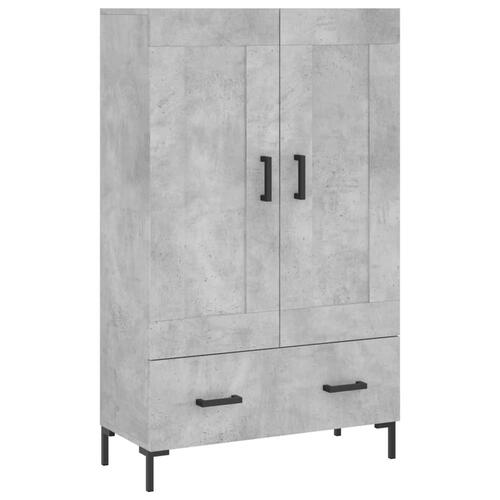 Skab 69,5x31x115 cm konstrueret træ betongrå