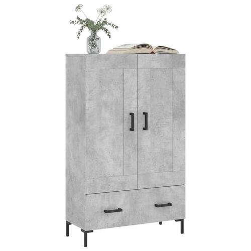 Skab 69,5x31x115 cm konstrueret træ betongrå