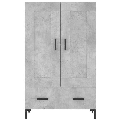 Skab 69,5x31x115 cm konstrueret træ betongrå