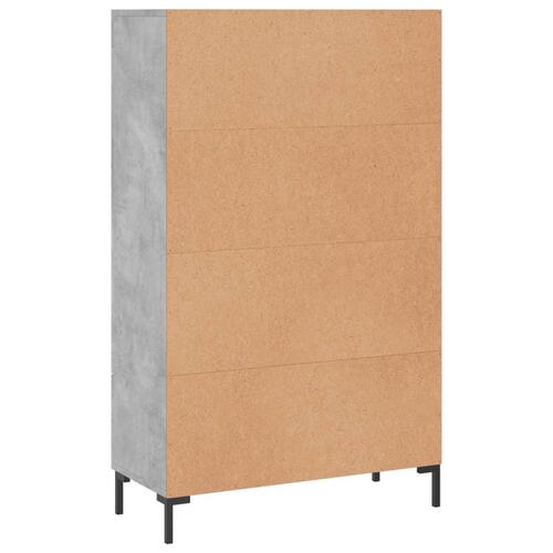 Skab 69,5x31x115 cm konstrueret træ betongrå