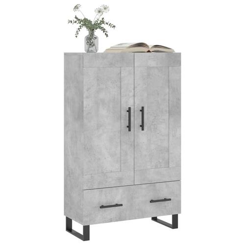 Skab 69,5x31x115 cm konstrueret træ betongrå