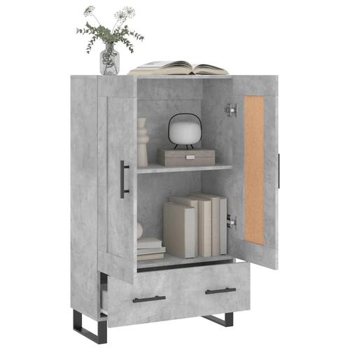 Skab 69,5x31x115 cm konstrueret træ betongrå