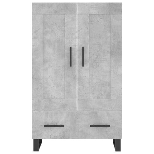 Skab 69,5x31x115 cm konstrueret træ betongrå
